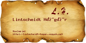 Lintscheidt Hágár névjegykártya